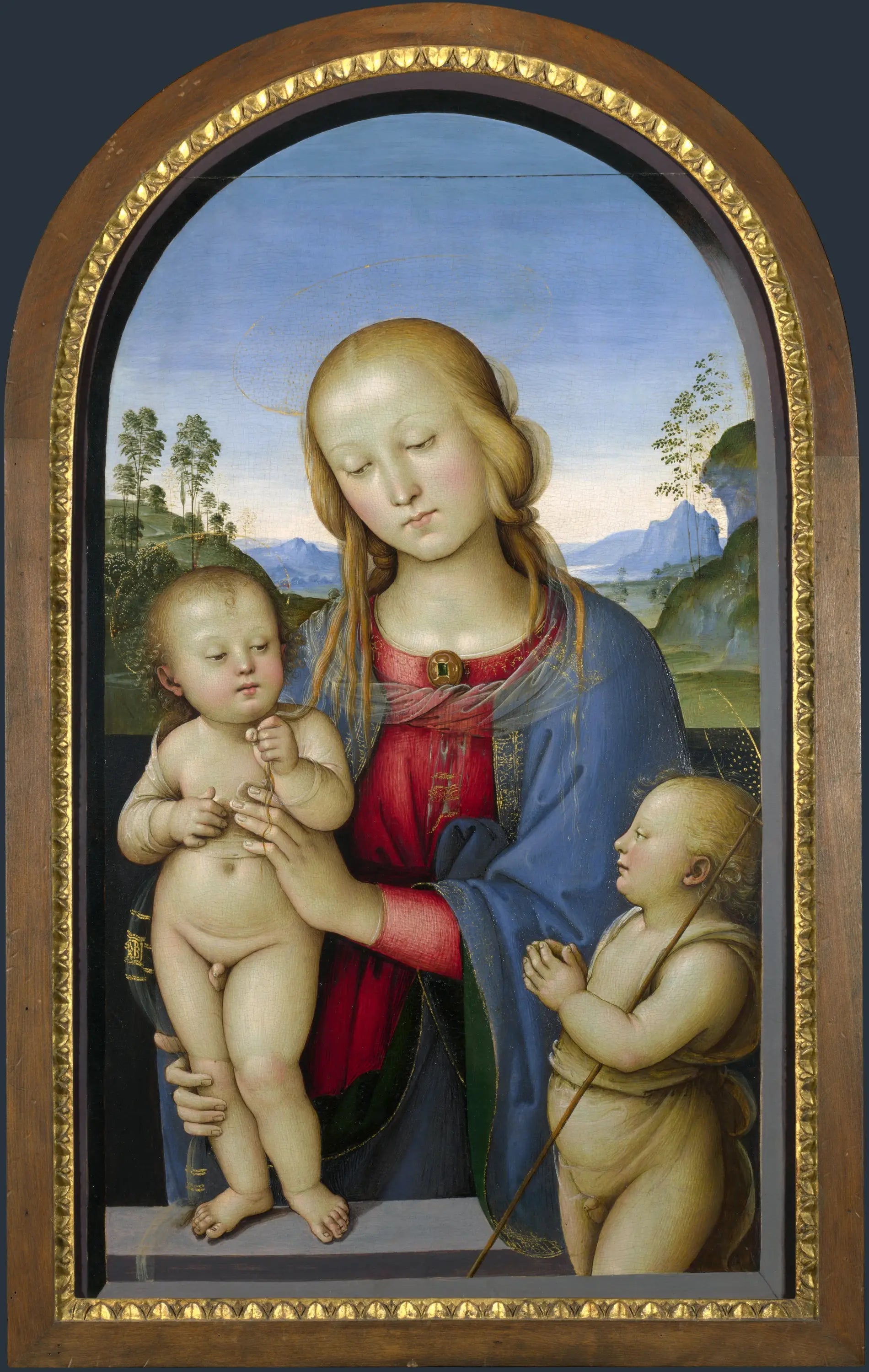 La Vierge à l'Enfant avec saint Jean - Pietro Perugino image 1 reproduction de peinture à l’huile