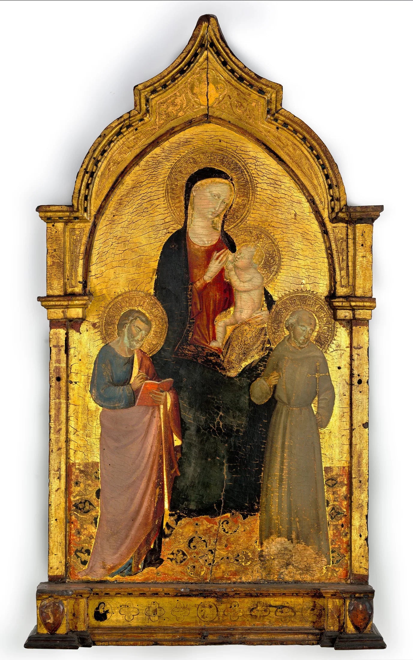 La Vierge à l'Enfant avec saint Matthieu et saint François - Bicci di Lorenzo image 1 reproduction de peinture à l’huile