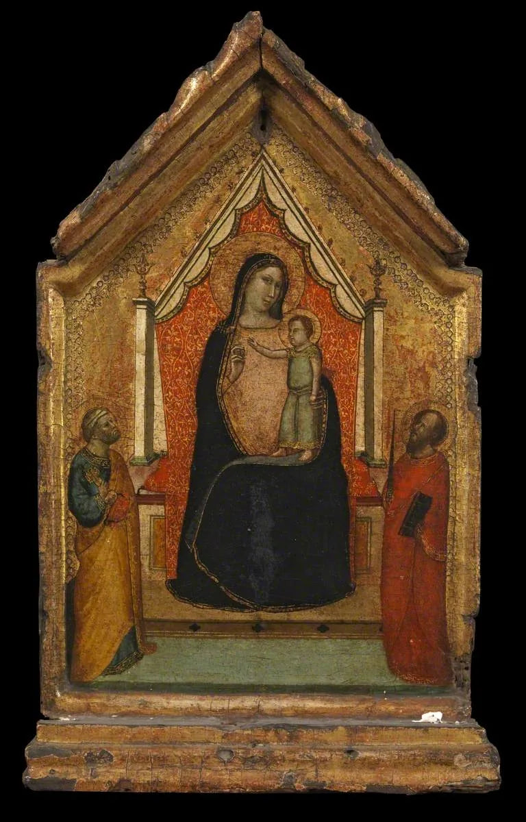 La Vierge à l'Enfant avec saint Pierre et saint Paul - Bernardo Daddi image 1 copie de tableau peinte à la main