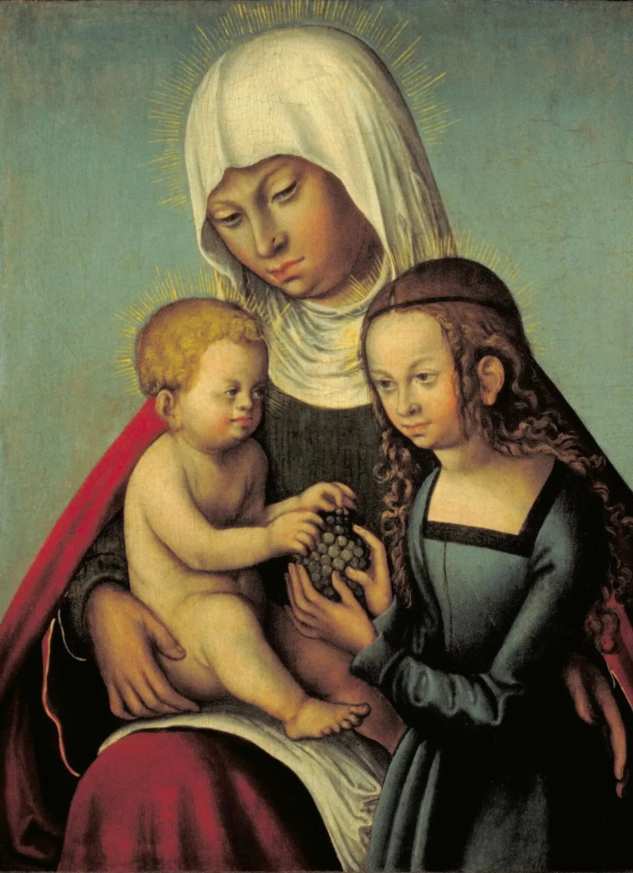 La Vierge à l'Enfant avec sainte Anne - Lucas Cranach the Elder image 1 copie de tableau peinte à la main