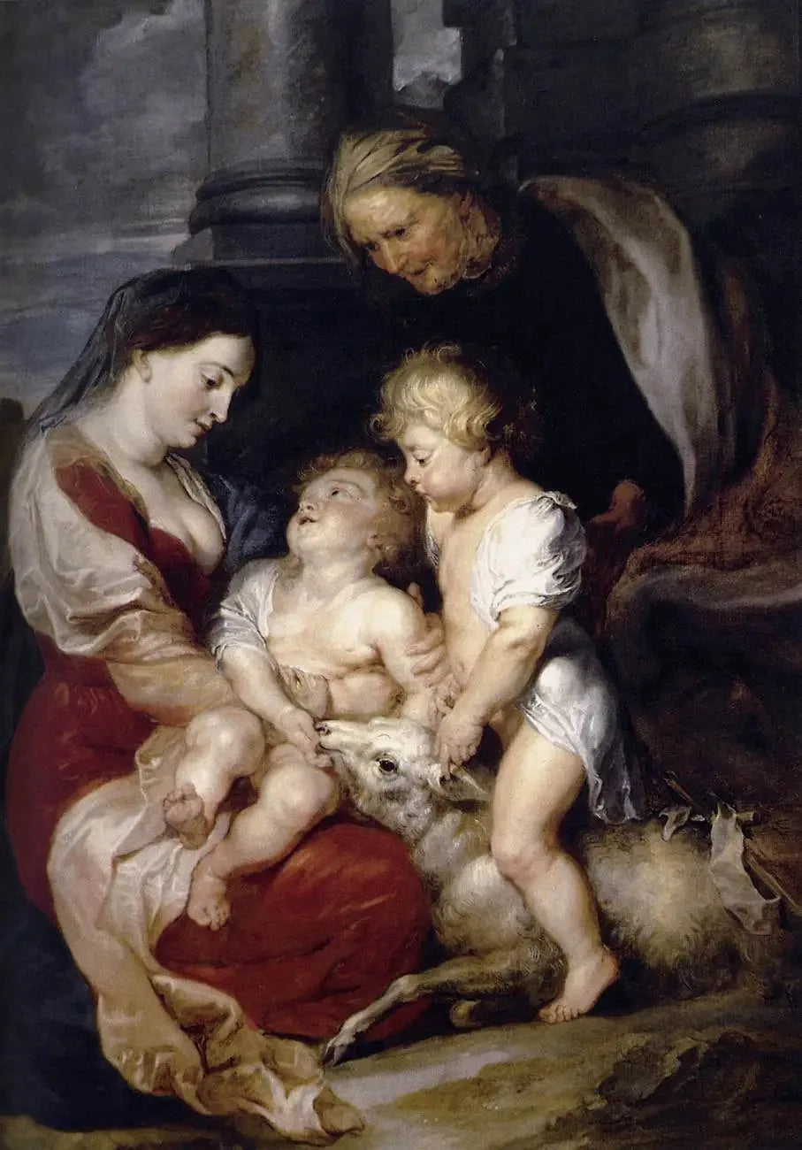 La Vierge à l'Enfant avec sainte Élisabeth et le jeune saint Jean - Peter Paul Rubens image 1 tableau peint à l’huile sur toile