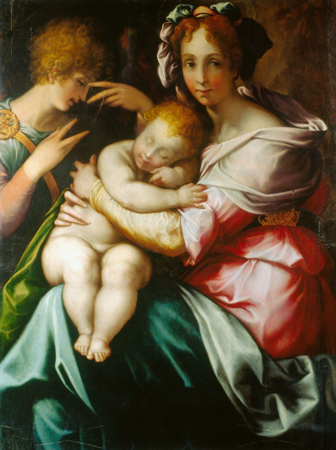 La Vierge à l'Enfant avec un ange - Francesco Salviati image 1 reproduction réalisée par Alpha Reproduction
