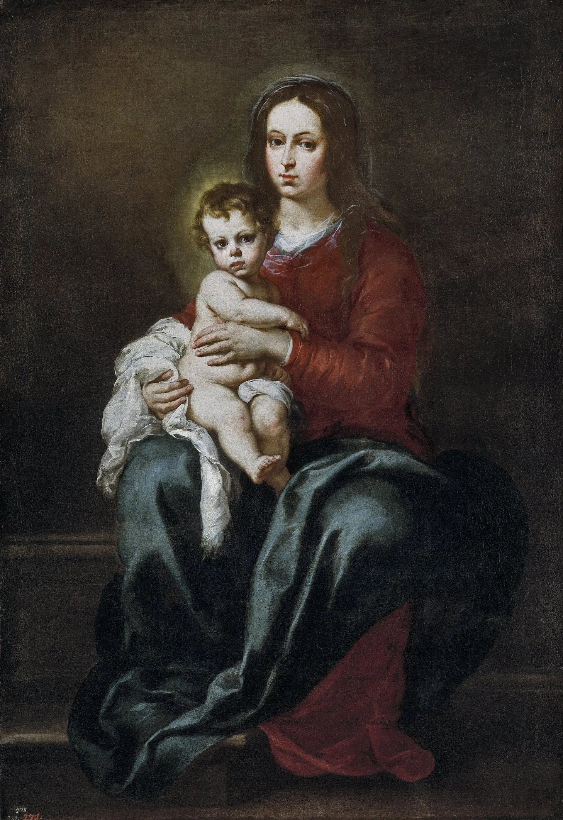 La Vierge à l'Enfant - Bartolomé Esteban Murillo image 1 tableau peint à l’huile sur toile