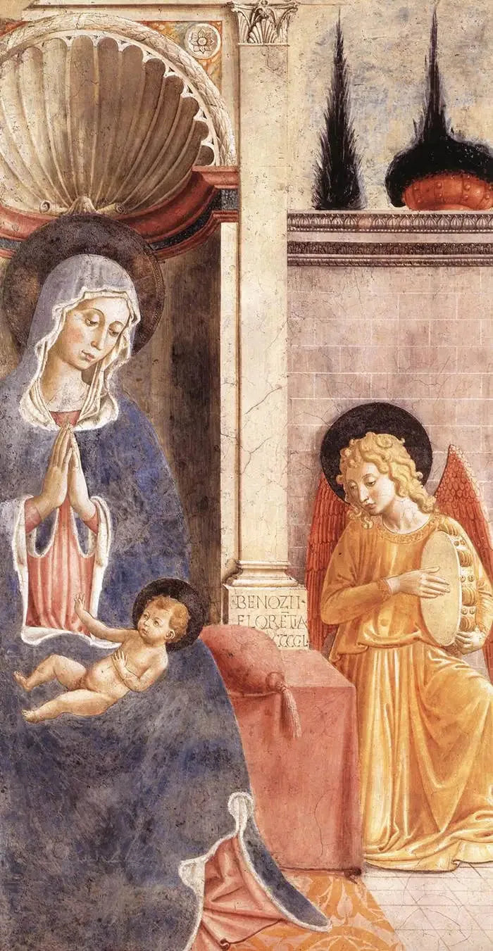 La Vierge à l'Enfant - Benozzo Gozzoli image 1 reproduction artisanale de tableau