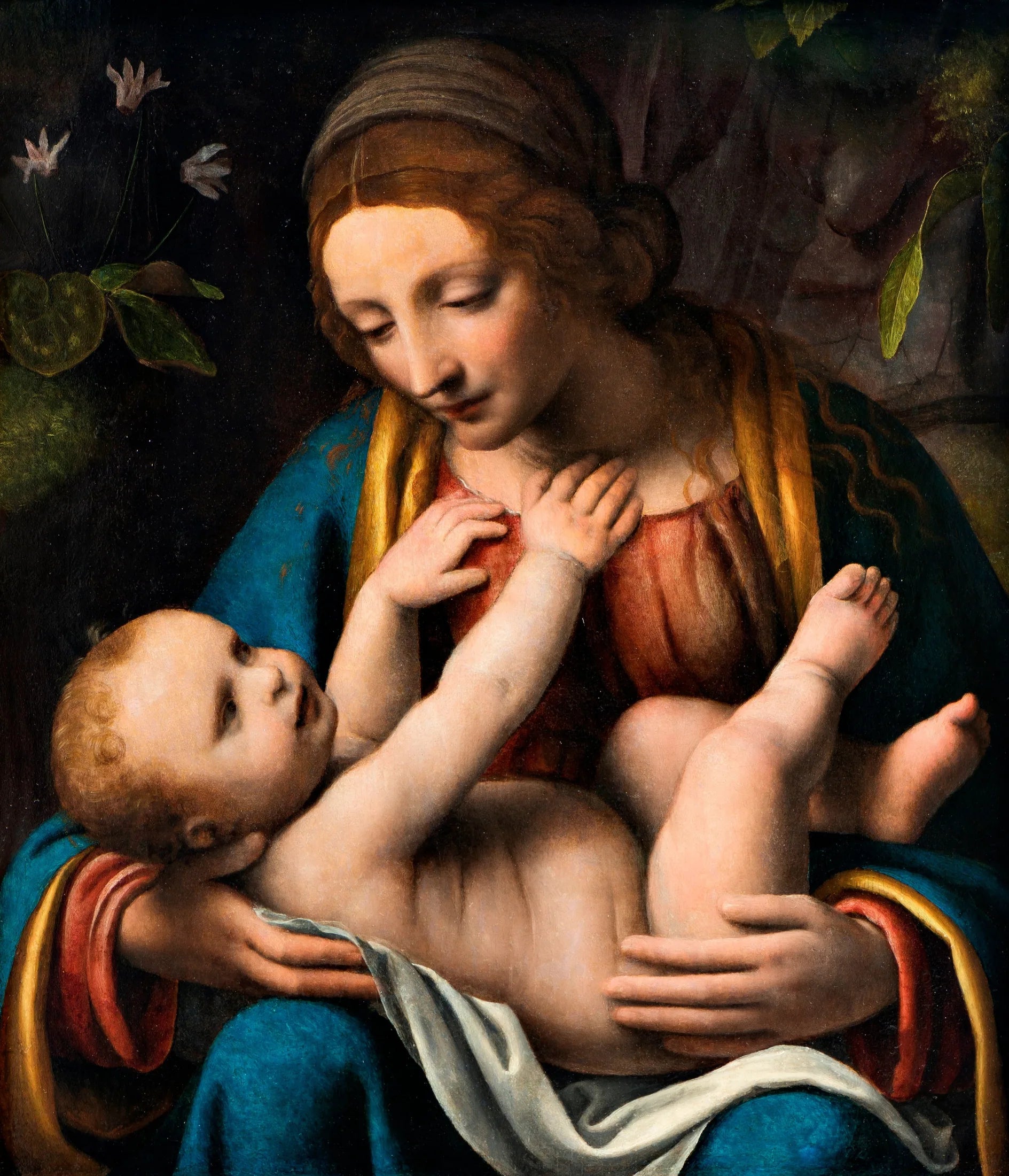 La Vierge à l'Enfant - Bernardino Luini image 1 copie peinte à la main à l’huile