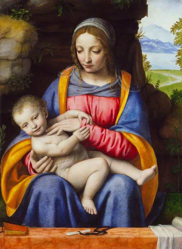 La Vierge à l'Enfant dans un paysage - Bernardino Luini image 1 reproduction d’œuvre d’art à l’huile