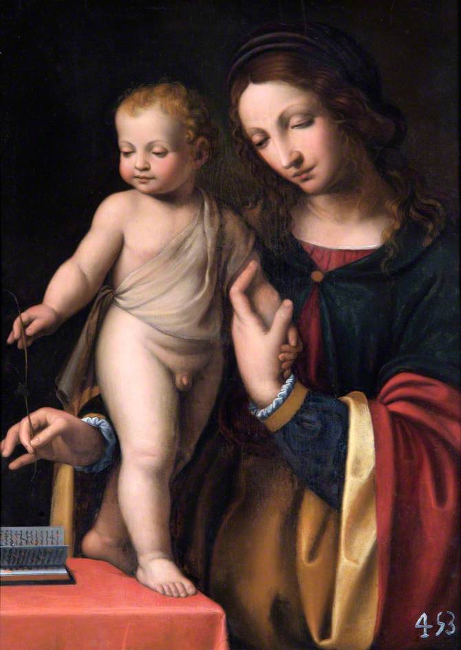 La Vierge à l'Enfant debout - Bernardino Luini image 1 reproduction artisanale de tableau