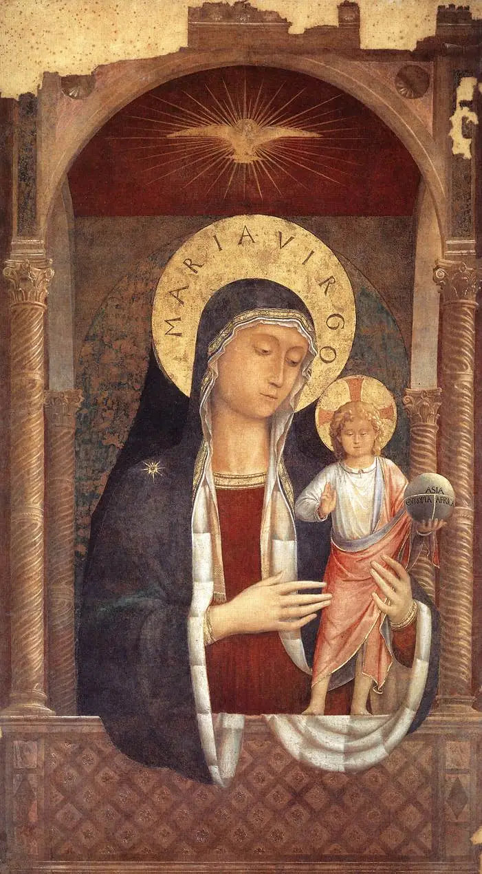 La Vierge à l'Enfant donnant des bénédictions - Benozzo Gozzoli image 1 copie de tableau peinte à la main