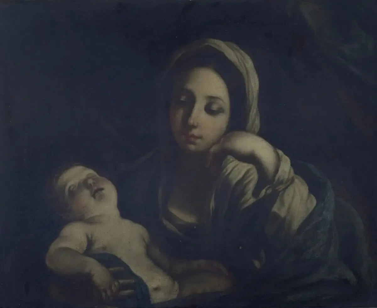 La Vierge à l'Enfant endormi - Guido Reni image 1 reproduction de peinture à l’huile
