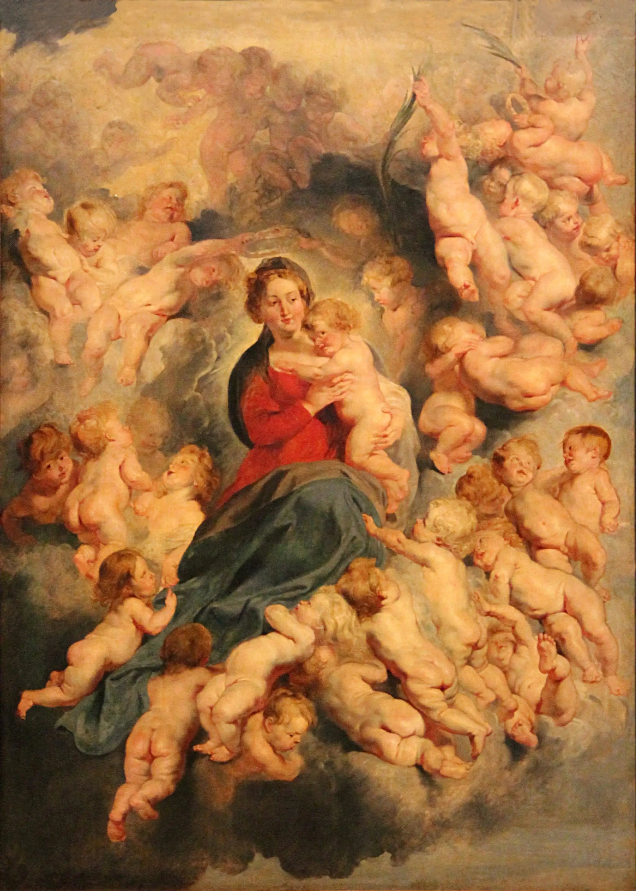 La Vierge à l'Enfant entourée des saints Innocents - Peter Paul Rubens image 1 reproduction artisanale de tableau