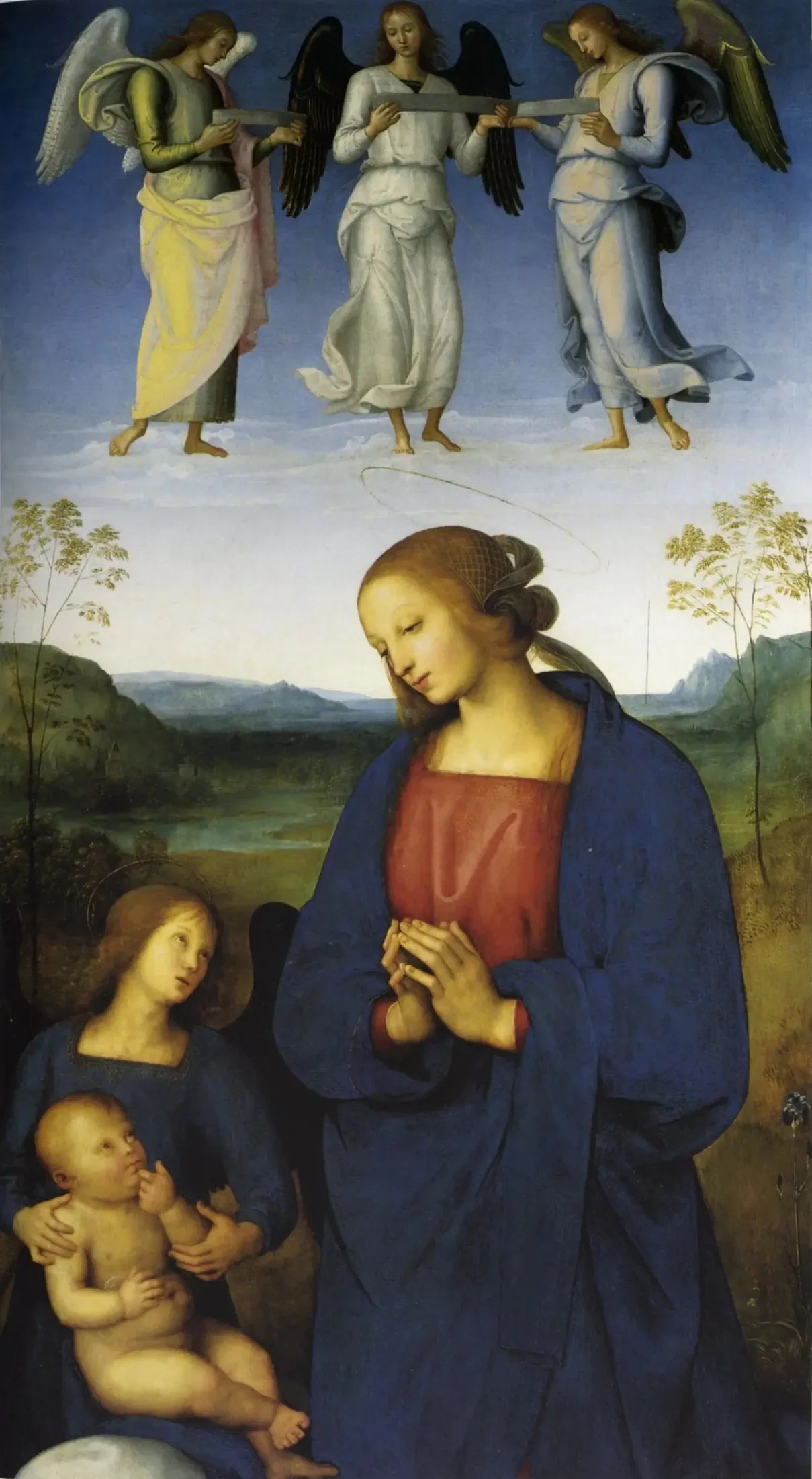 La Vierge à l'Enfant et aux Anges - Pietro Perugino image 1 tableau peint à l’huile sur toile