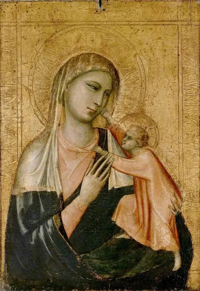 La Vierge à l'Enfant - Giotto image 1 reproduction artisanale de tableau