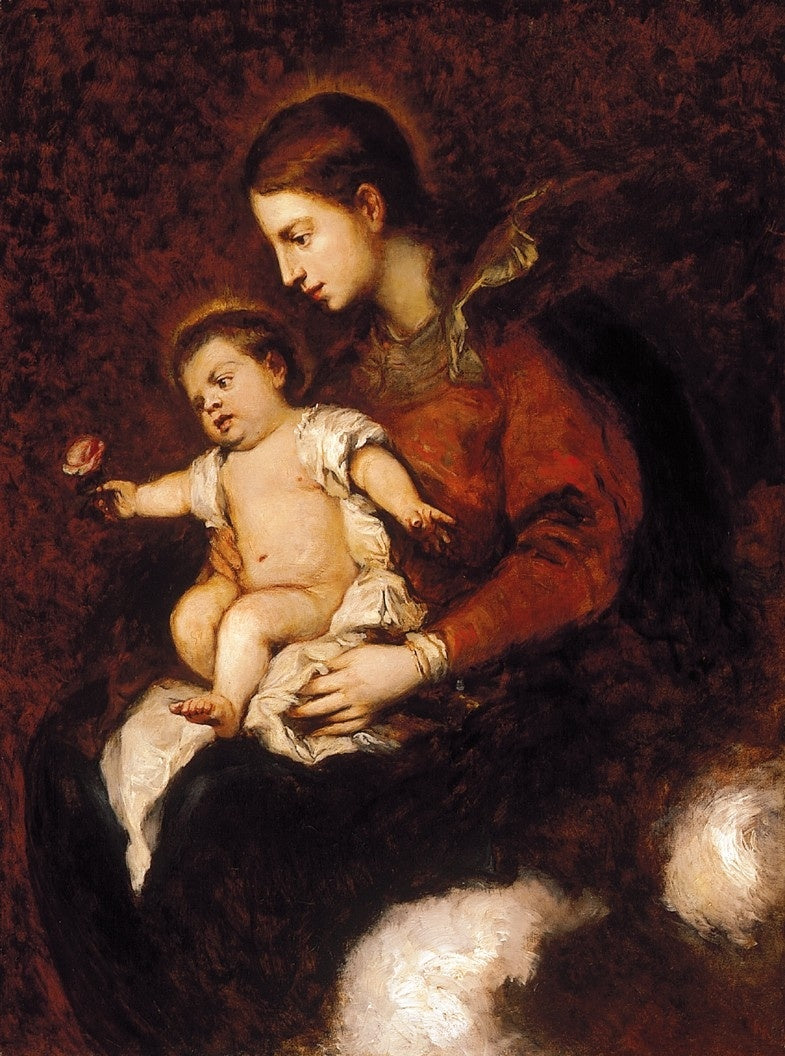 La Vierge à l'Enfant Jésus - Gyula Benczúr image 1 tableau peint à l’huile sur toile