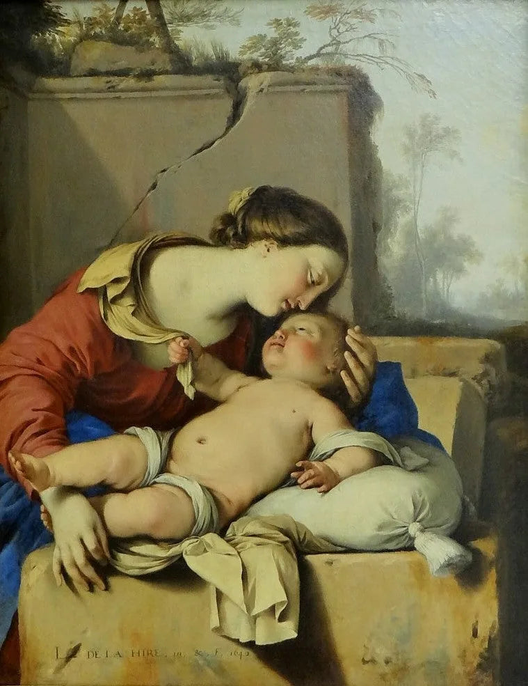 La Vierge à l'Enfant - Laurent de La Hyre image 1 reproduction de peinture à l’huile