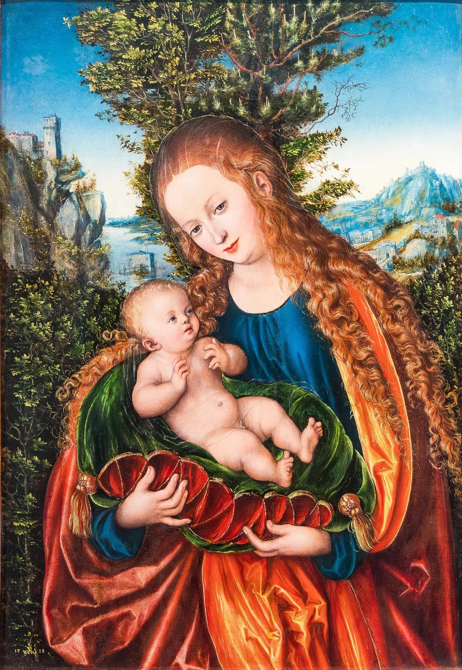 La Vierge à l'Enfant - Lucas Cranach the Elder image 1 reproduction réalisée par Alpha Reproduction