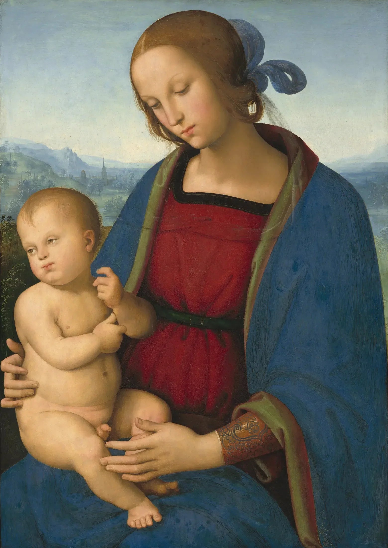 La Vierge à l'Enfant - Pietro Perugino image 1 reproduction artisanale de tableau