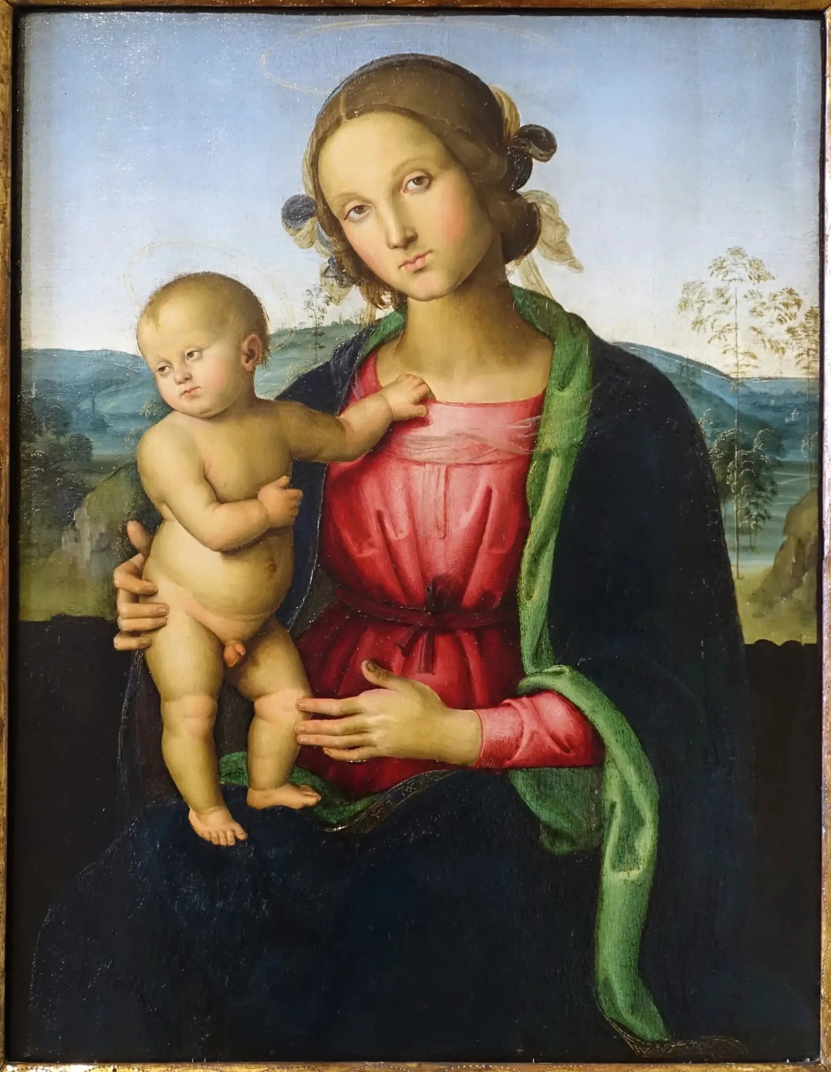 La Vierge à l'Enfant - Pietro Perugino image 1 copie de tableau peinte à la main