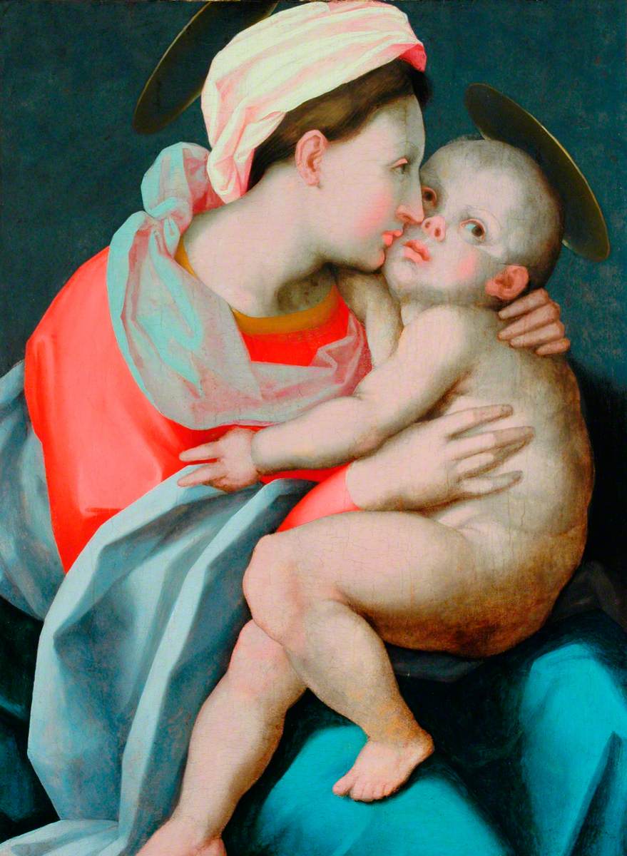 La Vierge à l'Enfant - Rosso Fiorentino image 1 copie peinte à la main à l’huile