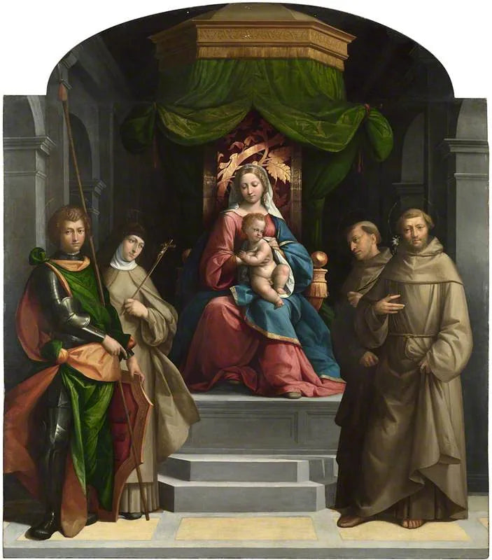 La Vierge à l'Enfant trônant avec des saints - Benvenuto Tisi