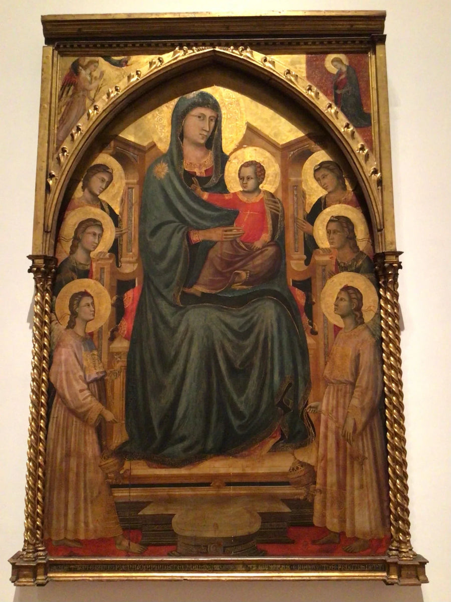 La Vierge à l'Enfant trônant avec six anges (« Maestà ») - Master of Saint Cecilia