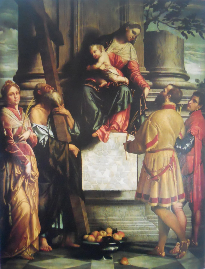 La Vierge à l'Enfant trônant entourée de saints - Alessandro Bonvicino