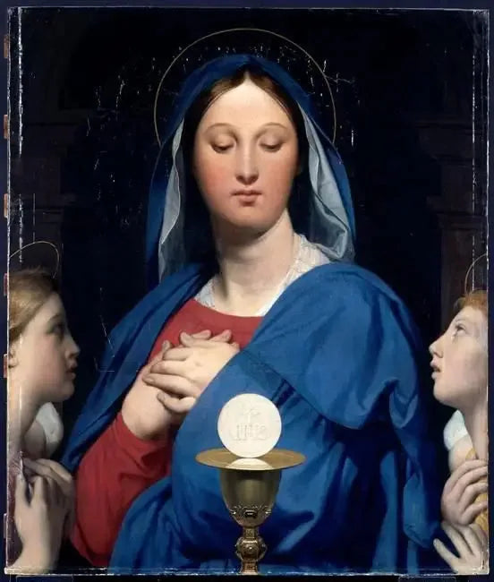 La Vierge à l'hostie - Jean-Auguste-Dominique Ingres image 1 copie de tableau peinte à la main