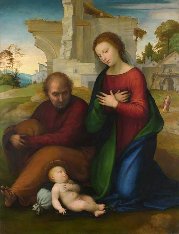 La Vierge adorant l'Enfant avec Saint Joseph - Fra Bartolomeo image 1 reproduction de peinture à l’huile