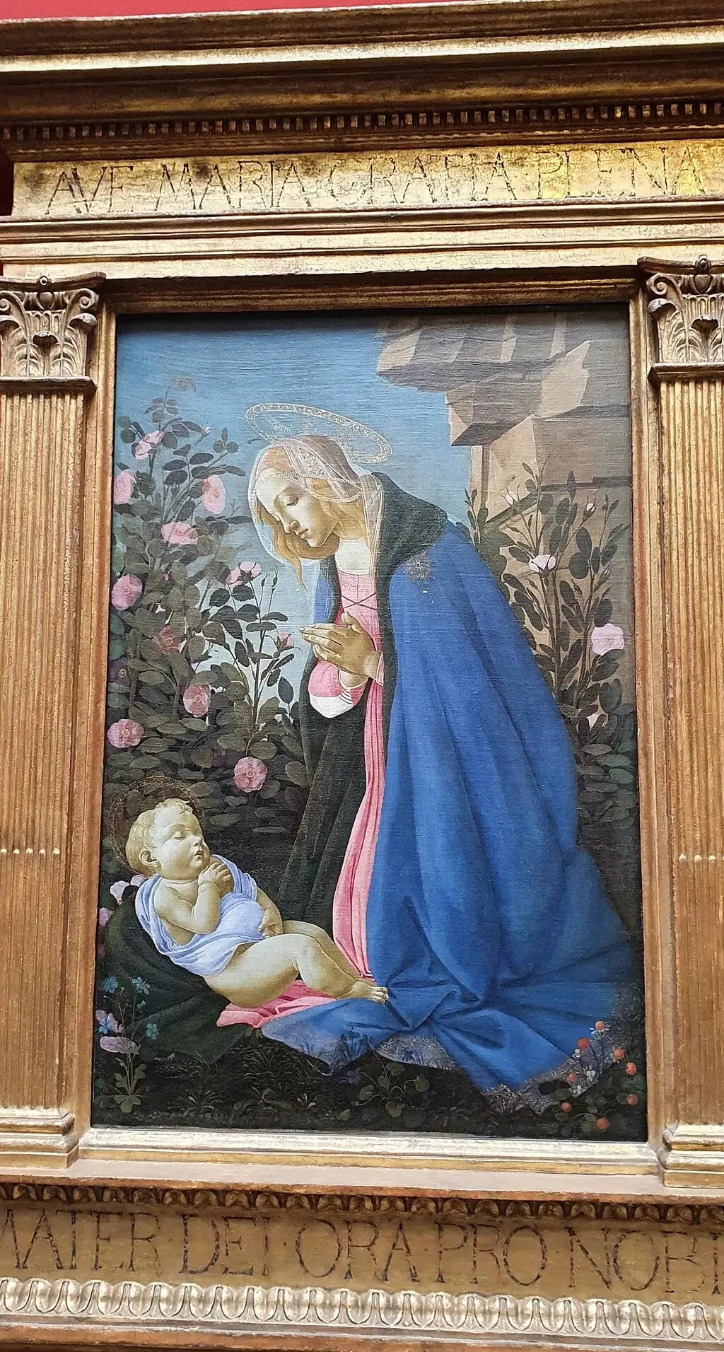 La Vierge adorant l'Enfant Jésus endormi - Sandro Botticelli image 2 reproduction d’œuvre d’art à l’huile