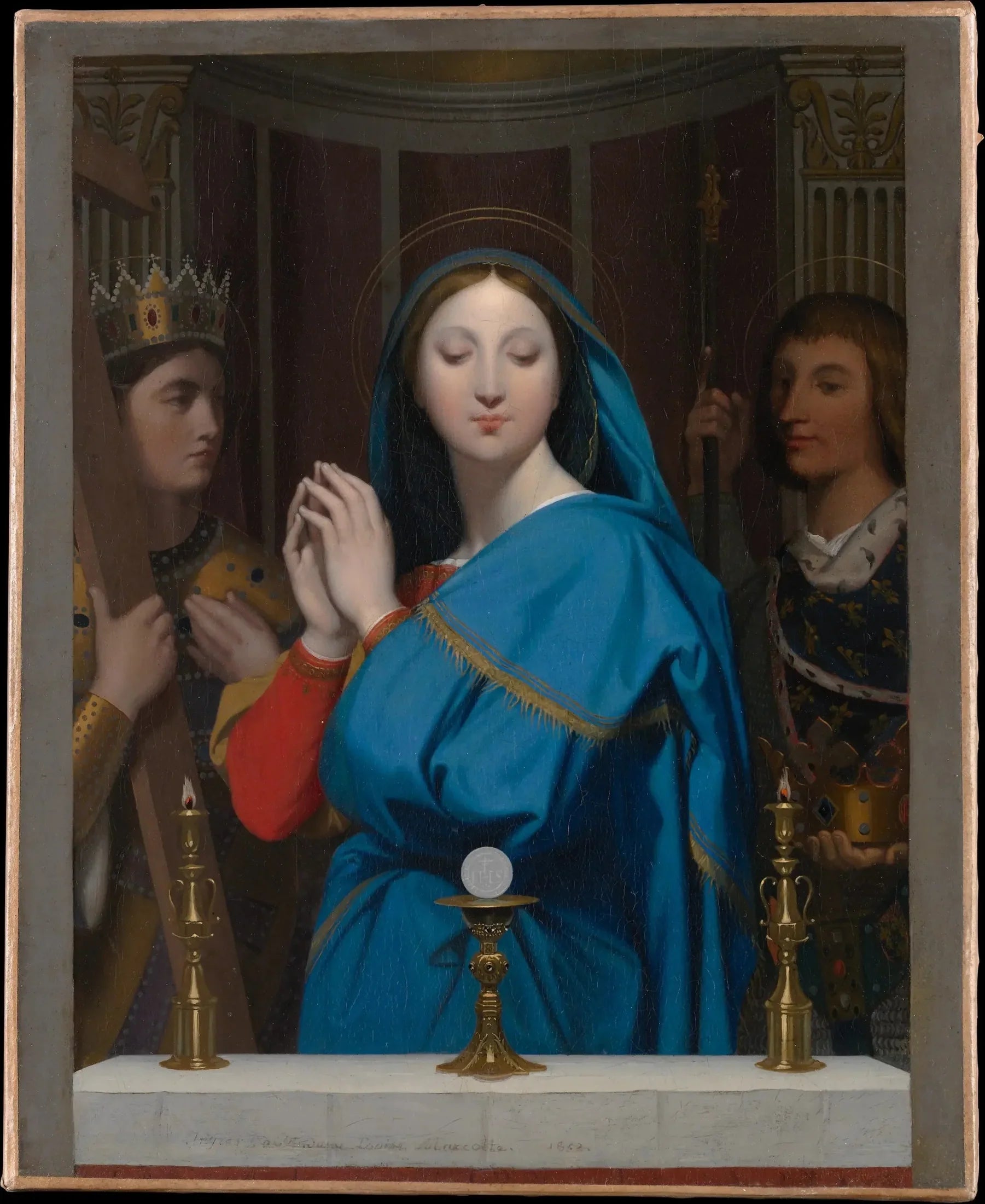 La Vierge adorant l'hostie - Jean-Auguste-Dominique Ingres image 1 reproduction de peinture à l’huile