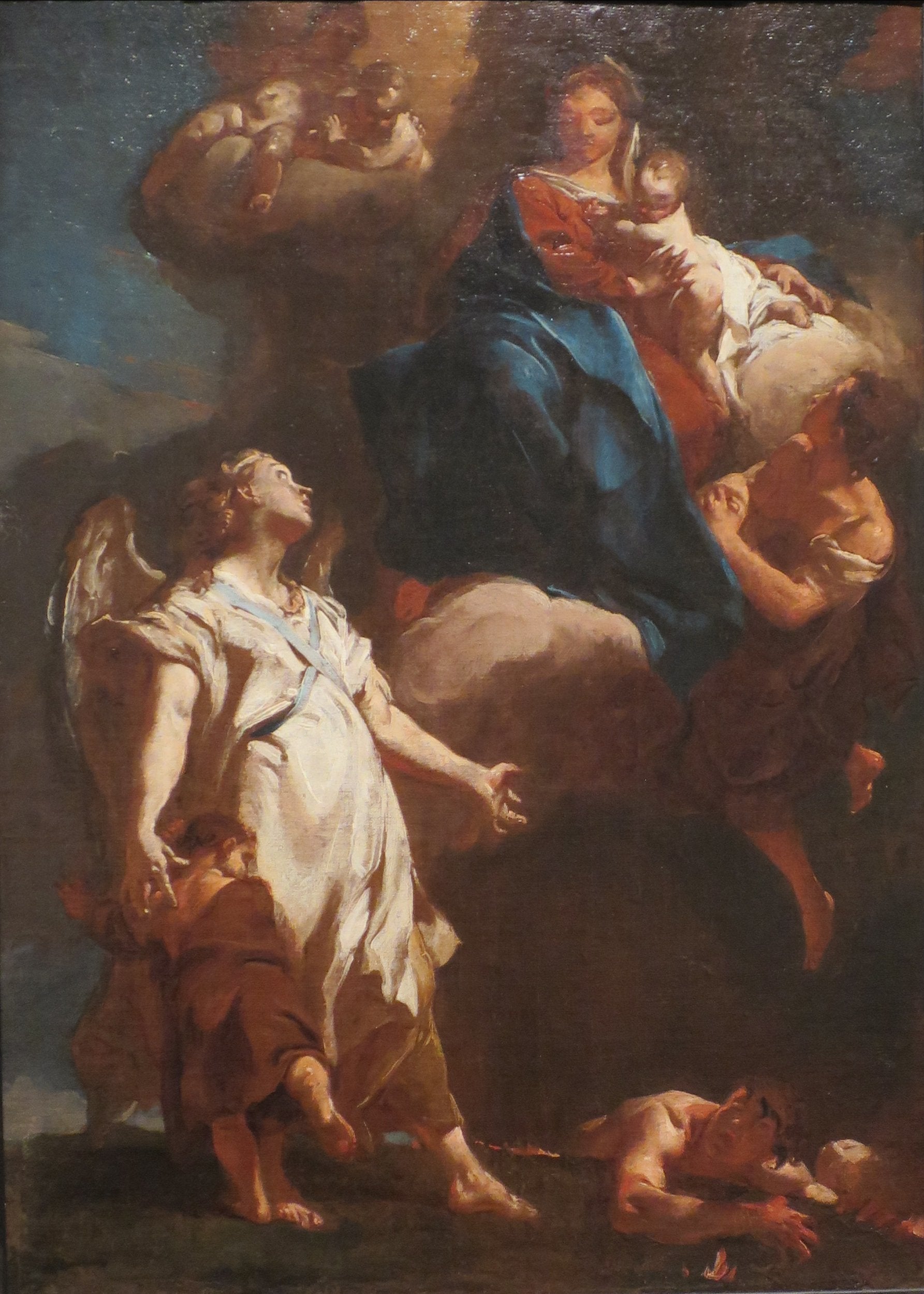La Vierge apparaissant à l'ange gardien - Giovanni Battista Piazzetta image 1 reproduction artisanale de tableau