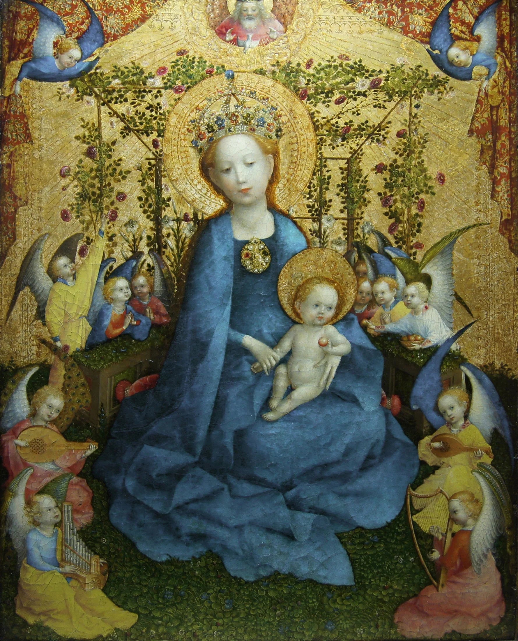 La Vierge au buisson de roses - Stefan Lochner image 1 copie peinte à la main à l’huile