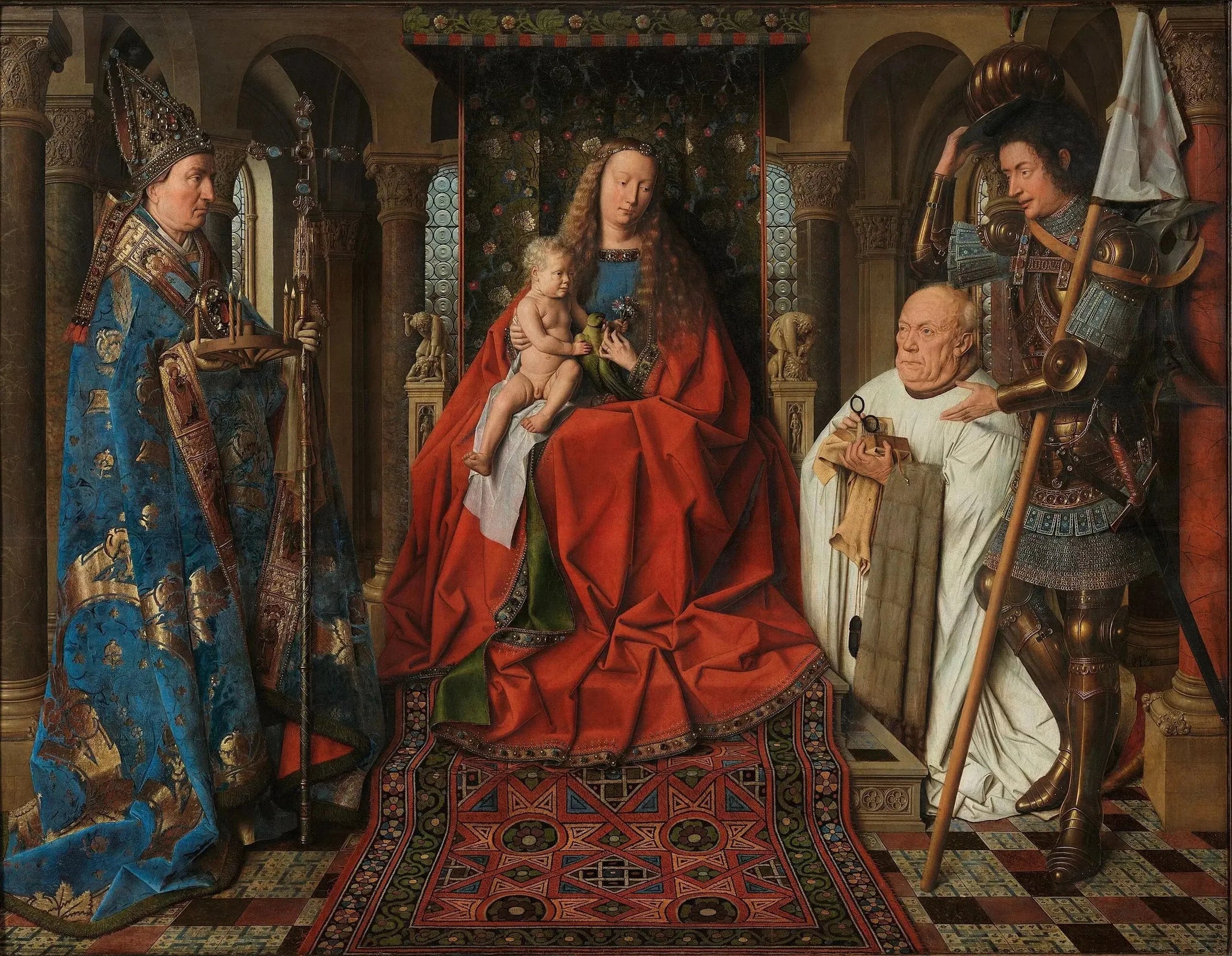 La Vierge au chanoine Van der Paele - Jan van Eyck image 1 reproduction artisanale de tableau
