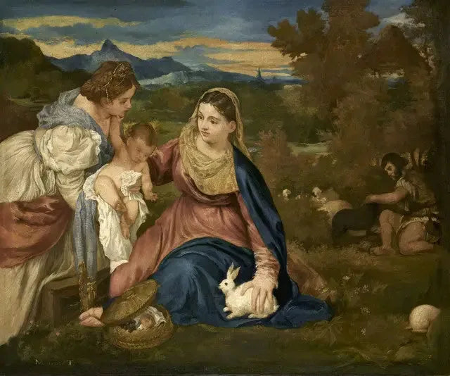 La Vierge au lapin - Édouard Manet image 1 tableau peint à l’huile sur toile