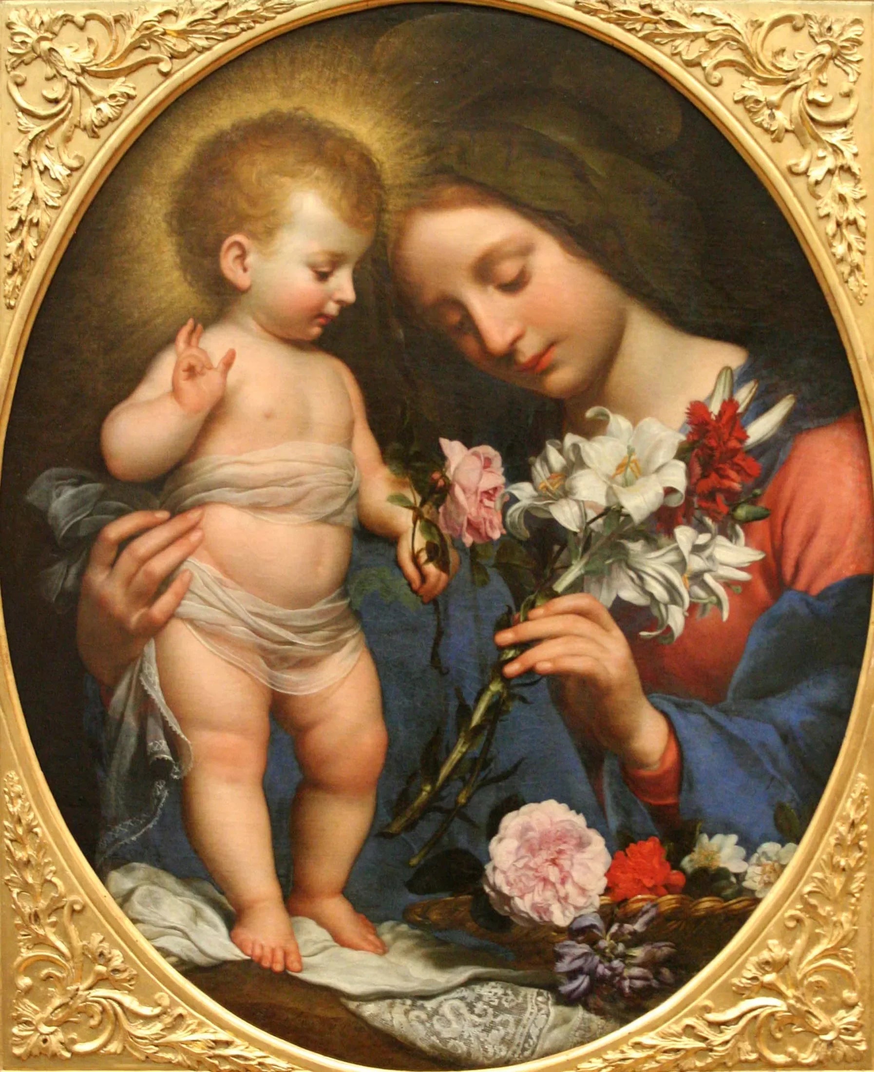 La Vierge au lys. - Carlo Dolci image 1 reproduction artisanale de tableau