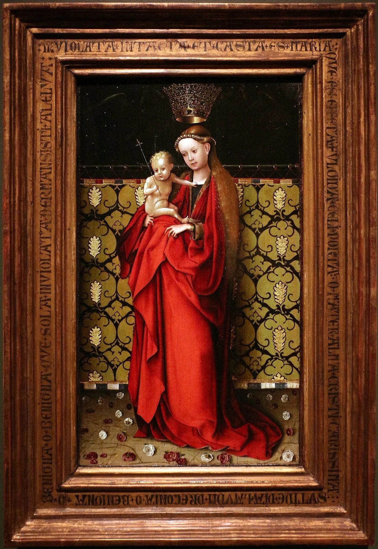 La Vierge couronnée par les anges - Stefan Lochner image 2 reproduction d’œuvre d’art à l’huile