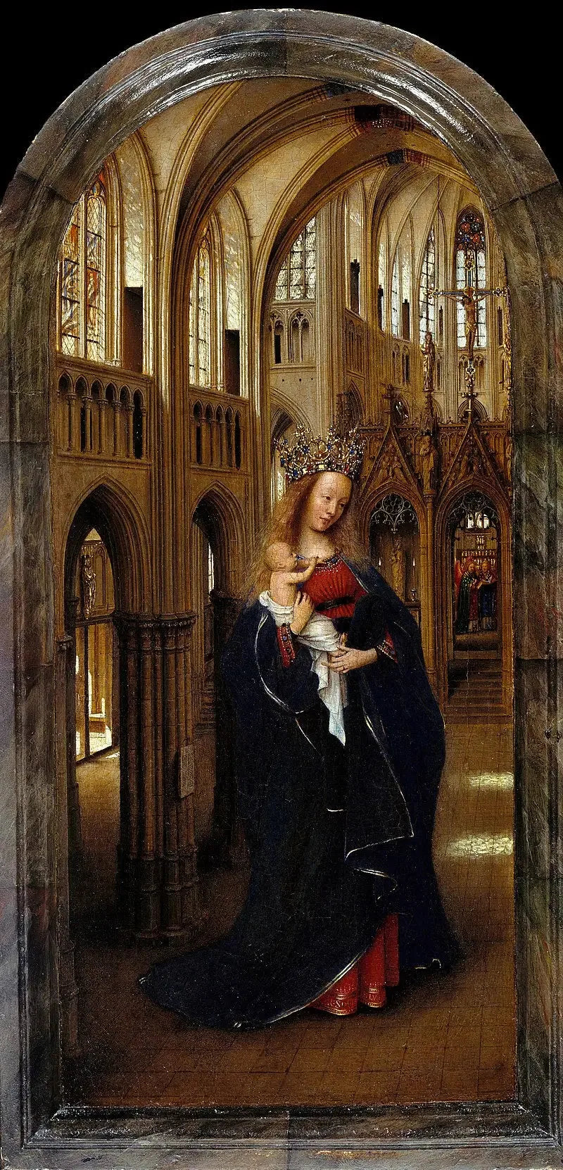 La Vierge dans une église - Jan van Eyck image 1 copie de tableau peinte à la main