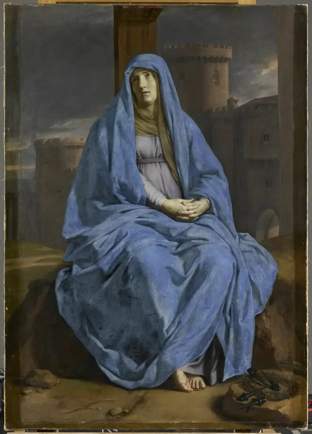 La Vierge de douleur au pied de la Croix - Philippe de Champaigne image 1 reproduction artisanale de tableau