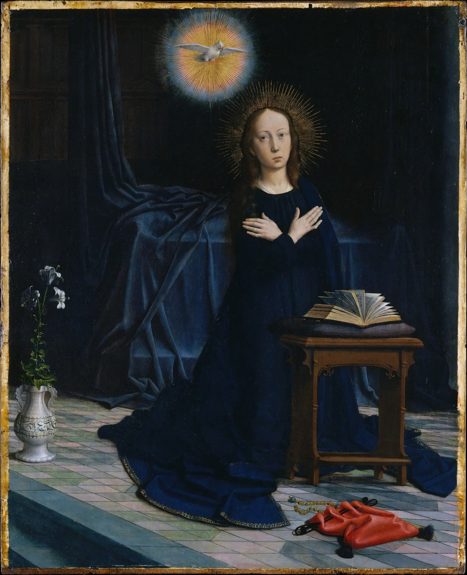 La Vierge de l'Annonciation Retable de Cervara - Gérard David image 1 reproduction réalisée par Alpha Reproduction