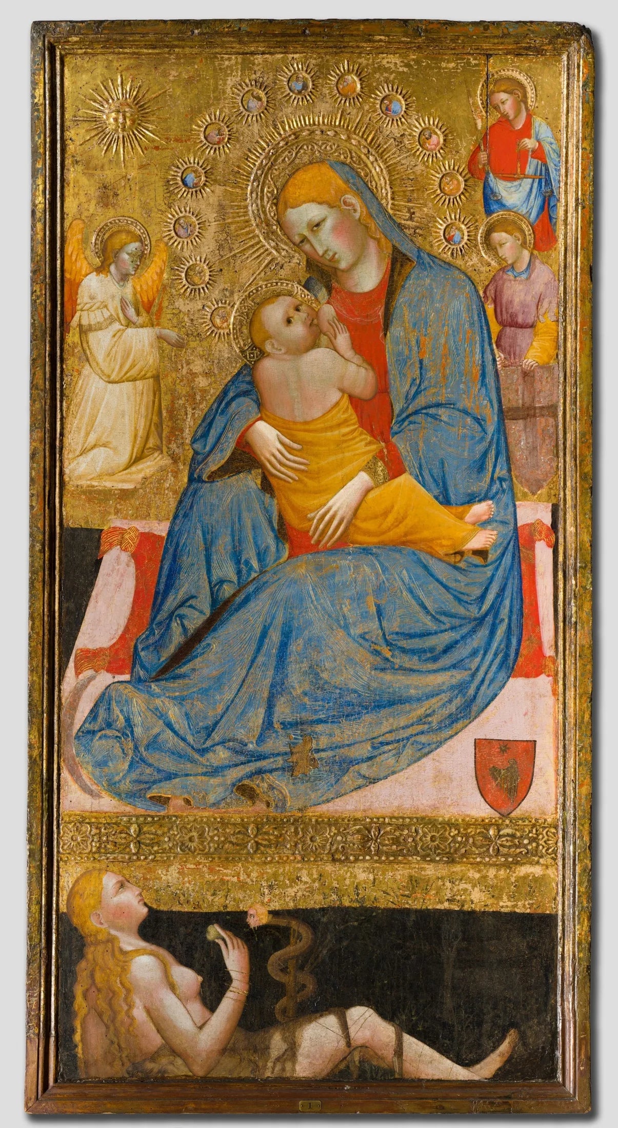 La Vierge de l'Humilité face à la tentation d'Ève - Olivuccio di Ciccarello image 1 copie de tableau peinte à la main
