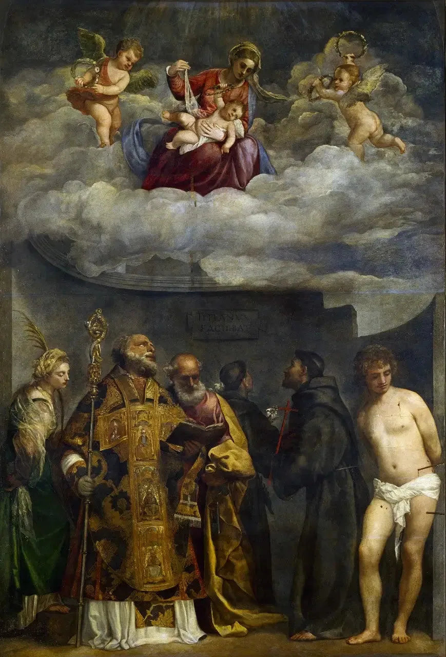 La Vierge de San Nicolò dei Frari - Titian image 1 reproduction réalisée par Alpha Reproduction