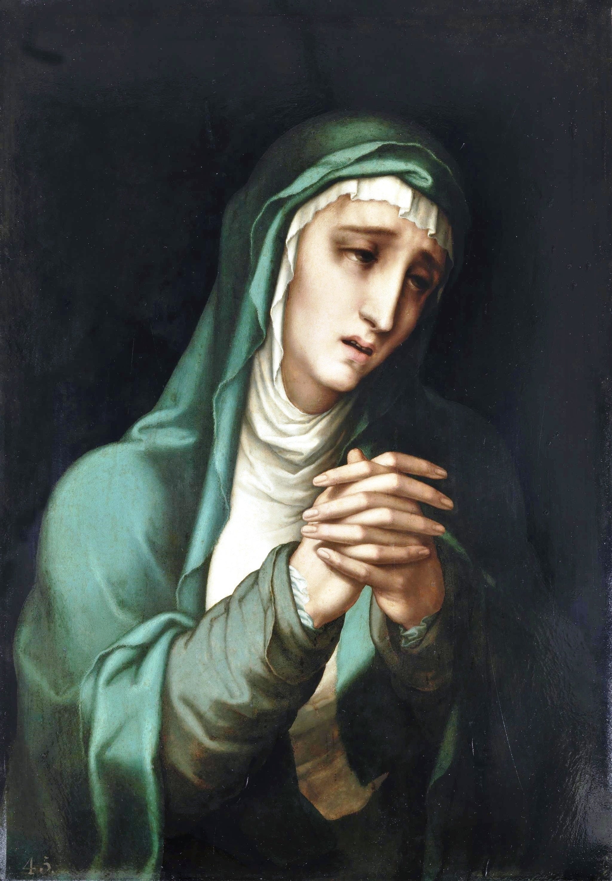 La Vierge Dolorosa - Luis de Morales image 1 copie peinte à la main à l’huile
