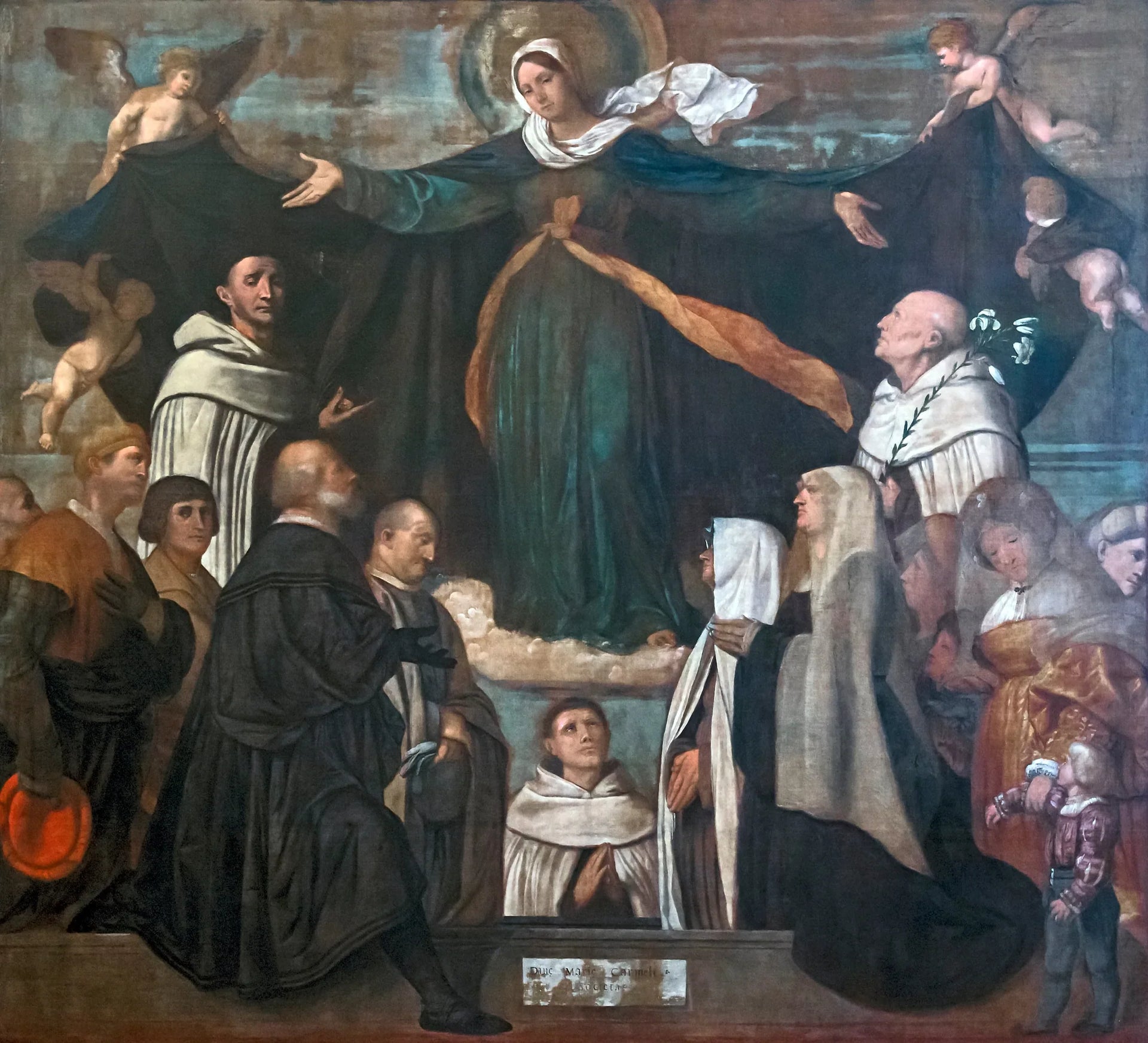 La Vierge du Carmel - Alessandro Bonvicino image 1 tableau peint à l’huile sur toile