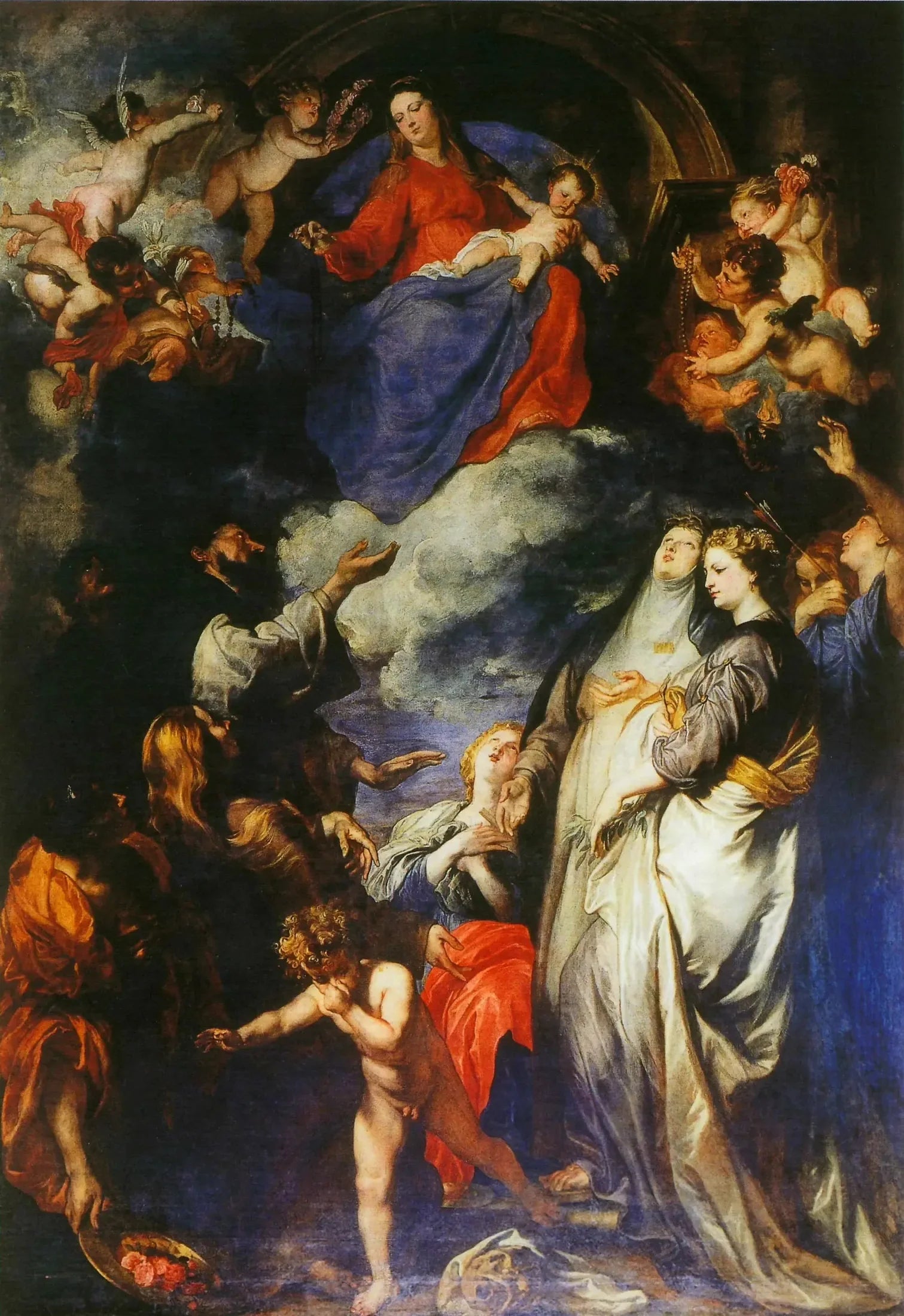 La Vierge du Rosaire - Antoine van Dyck image 1 reproduction réalisée par Alpha Reproduction