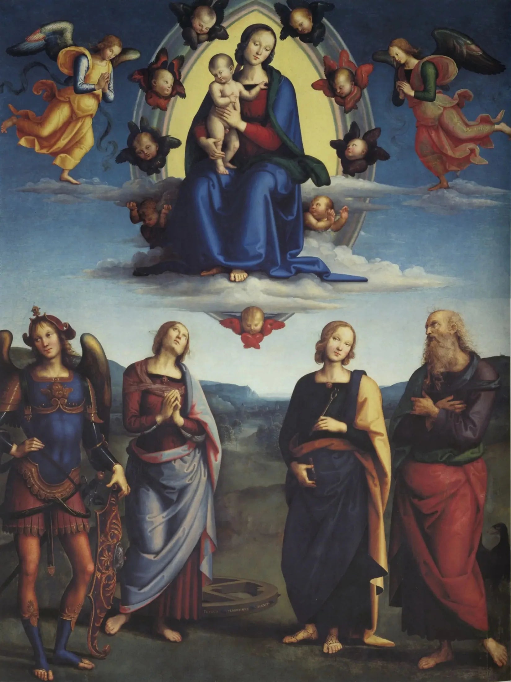 La Vierge en gloire et saints - Pietro Perugino image 1 reproduction d’œuvre d’art à l’huile