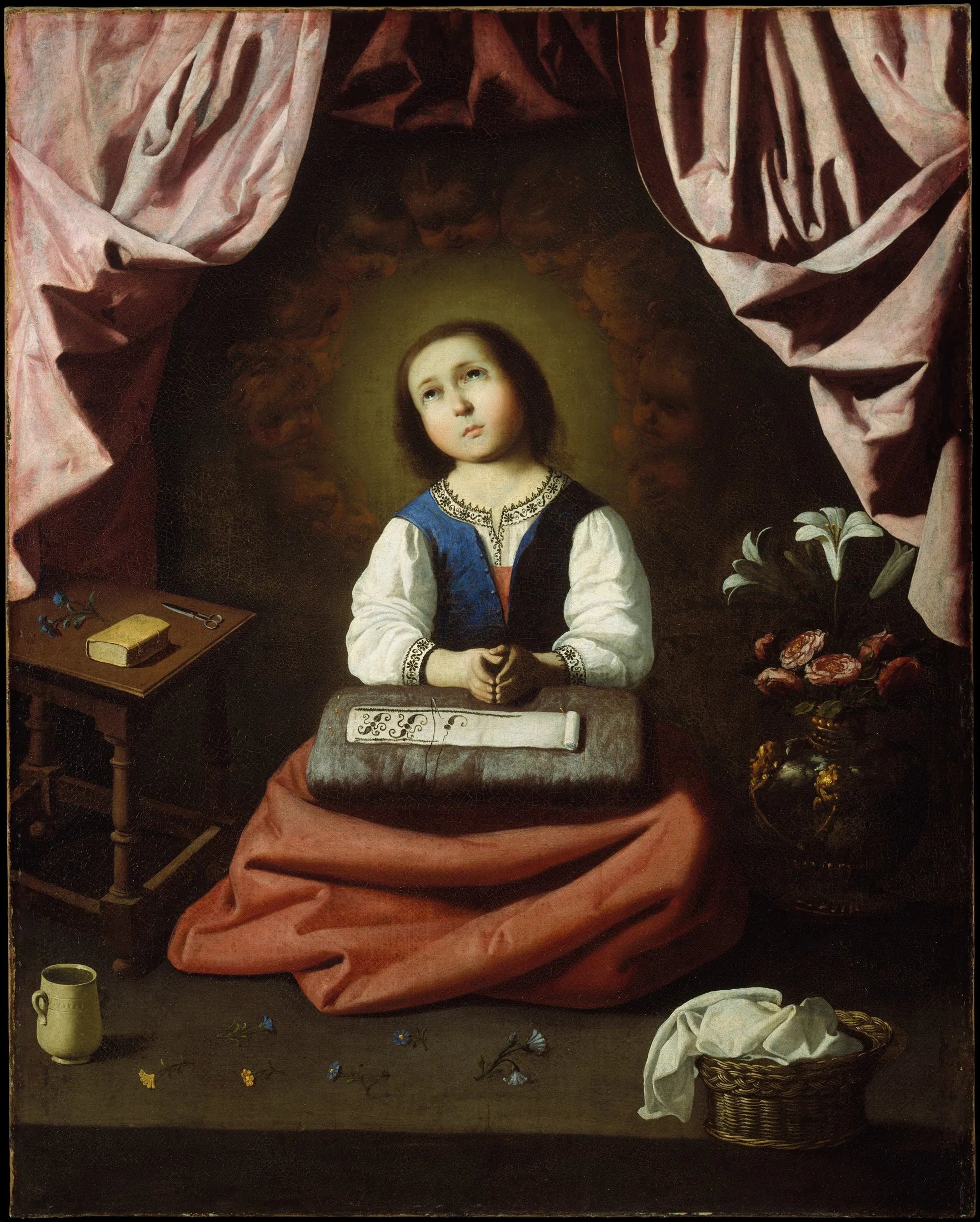 La Vierge enfant en extase - Francisco de Zurbarán image 1 copie de tableau peinte à la main