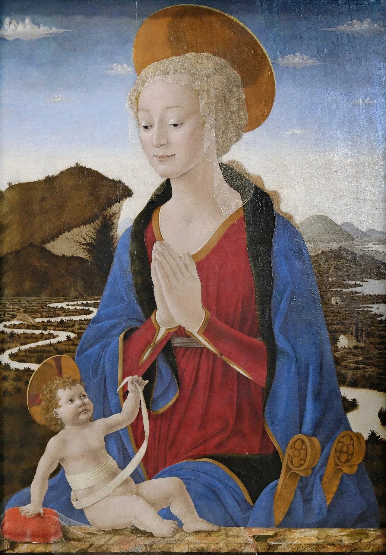 La Vierge et l'Enfant - Alesso Baldovinetti image 1 reproduction artisanale de tableau