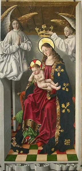 La Vierge et l'Enfant au perroquet - Fernando Gallego image 1 copie peinte à la main à l’huile