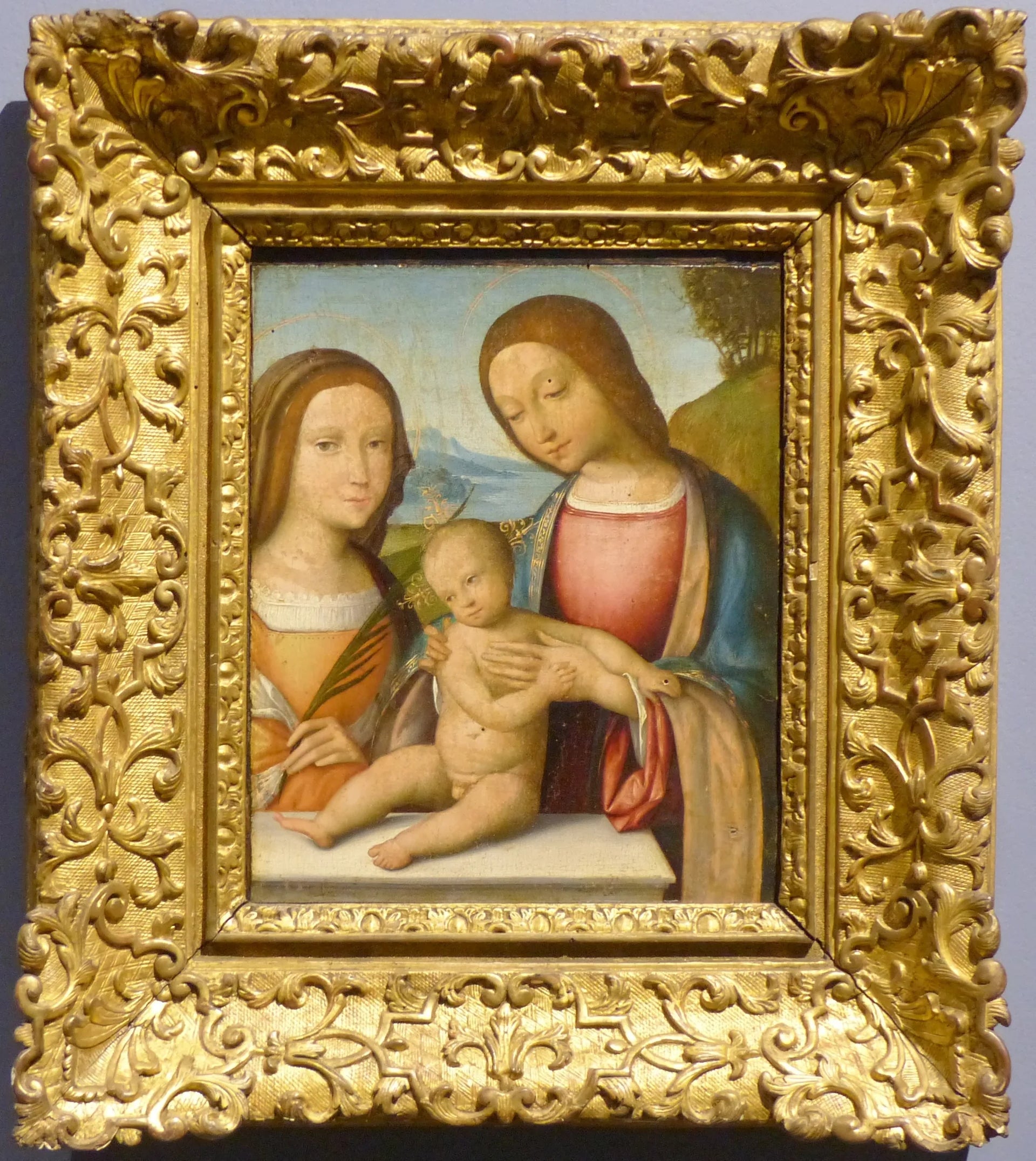 La Vierge et l'Enfant avec une sainte martyre - Benvenuto Tisi image 1 reproduction réalisée par Alpha Reproduction