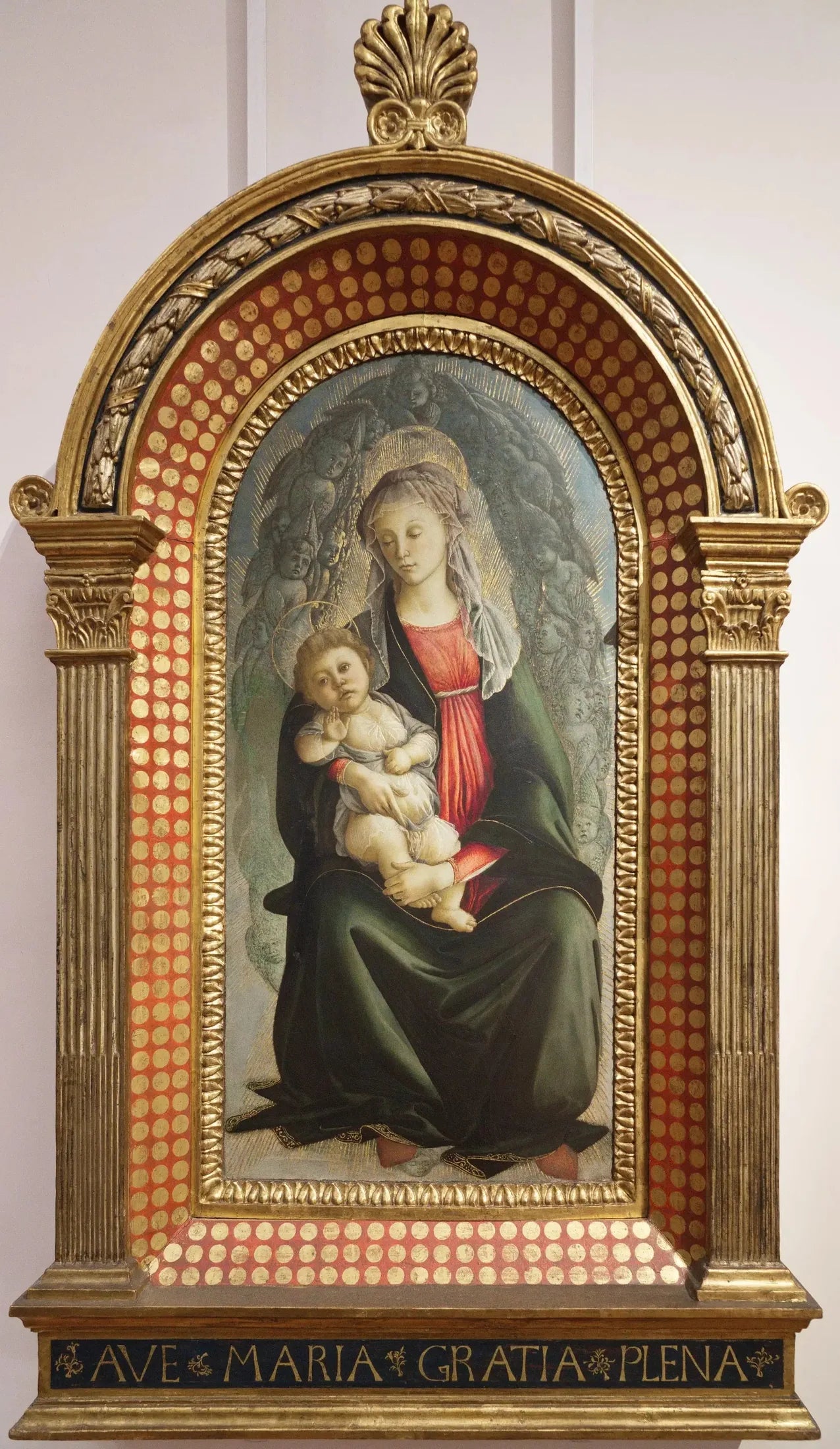 La Vierge et l'Enfant dans une gloire de séraphins - Sandro Botticelli image 1 reproduction de peinture à l’huile