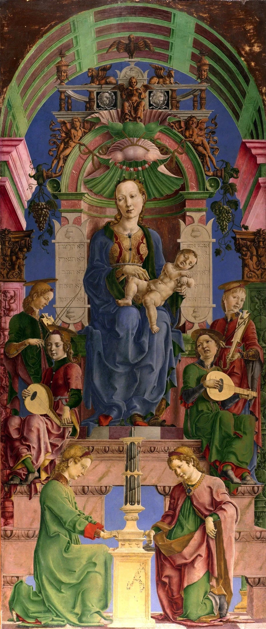 La Vierge et l'Enfant en majesté - Cosmè Tura image 1 reproduction réalisée par Alpha Reproduction